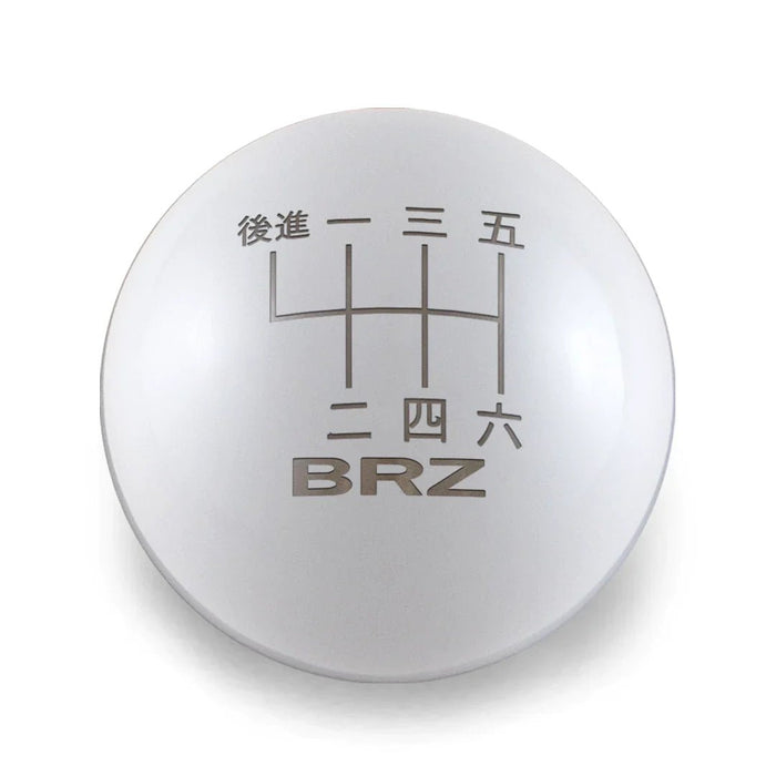 Billetworkz 6 Speed Japanese Engraving Weighted Shift Knob Fits Most Subaru BRZ / GR86 Models - BW-KNB-BRZ2-JPBRZ-GWHT-SP - Subimods.com