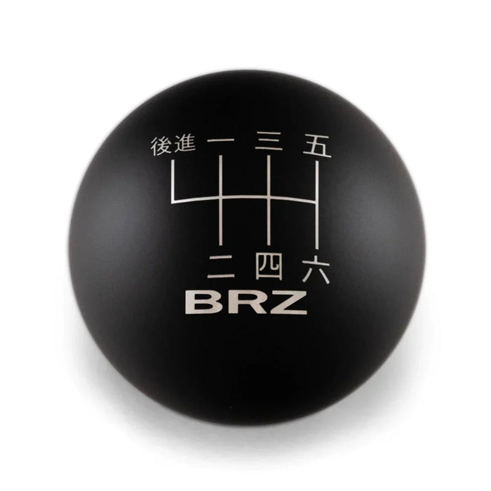Billetworkz 6 Speed Japanese Engraving Weighted Shift Knob Fits Most Subaru BRZ / GR86 Models - BW-KNB-BRZ2-JPBRZ-MBLK-SP - Subimods.com
