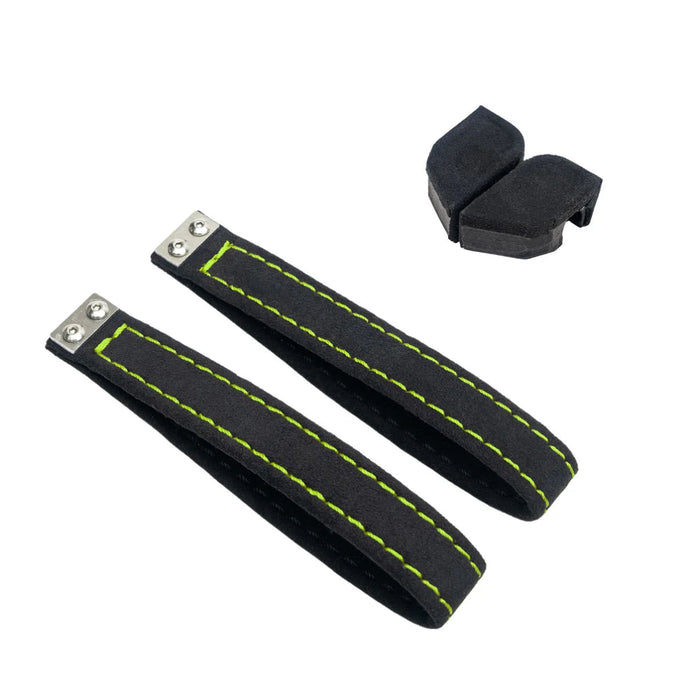 Billetworkz Alcantara Door Pull Strap Kit Pair Black w/ Neon Yellow Stitching 2022 - 2025 WRX / 2022 - 2025 BRZ / 2022 - 2025 GR86 / 2018 - 2025 Crosstrek / 2020 - 2025 Outback / 2020 - 2025 Legacy - BW - DPSK - SUB - VB - BLK - NYEL - 1 - Subimods.com