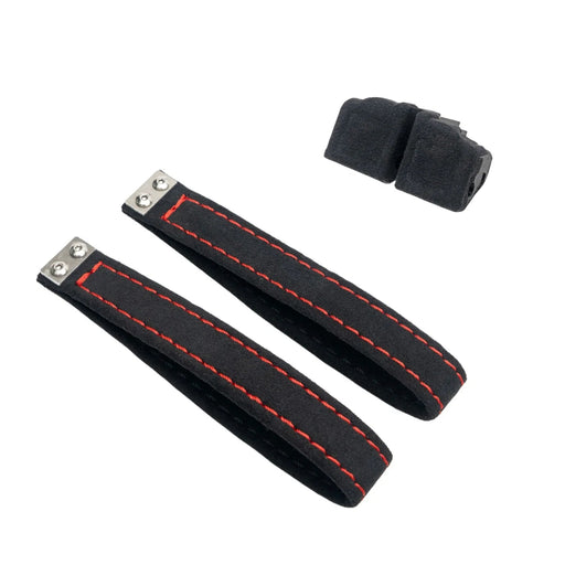 Billetworkz Alcantara Door Pull Strap Kit Pair Black w/ Red Stitching 2008 - 2021 WRX / 2008 - 2021 STI / 2013 - 2021 BRZ / 2013 - 2017 Crosstrek / 2014 - 2018 Forester / 2012 - 2018 Impreza - BW - DPSK - SUB - GRVA - BLK - RED - 1 - Subimods.com