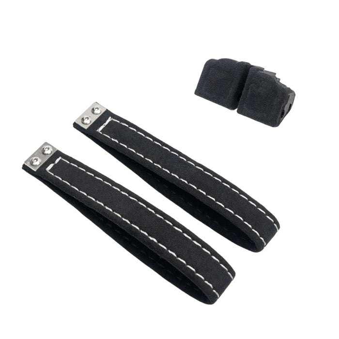 Billetworkz Alcantara Door Pull Strap Kit Pair Black w/ White Stitching 2008 - 2021 WRX / 2008 - 2021 STI / 2013 - 2021 BRZ / 2013 - 2017 Crosstrek / 2014 - 2018 Forester / 2012 - 2018 Impreza - BW - DPSK - SUB - GRVA - BLK - WHT - 1 - Subimods.com