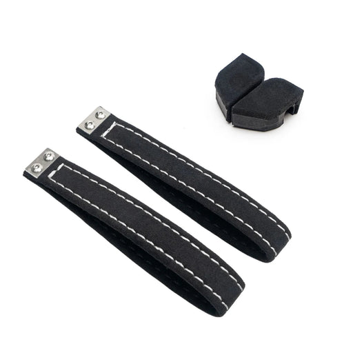 Billetworkz Alcantara Door Pull Strap Kit Pair Black w/ White Stitching 2022 - 2025 WRX / 2022 - 2025 BRZ / 2022 - 2025 GR86 / 2018 - 2025 Crosstrek / 2020 - 2025 Outback / 2020 - 2025 Legacy - BW - DPSK - SUB - VB - BLK - WHT - 1 - Subimods.com