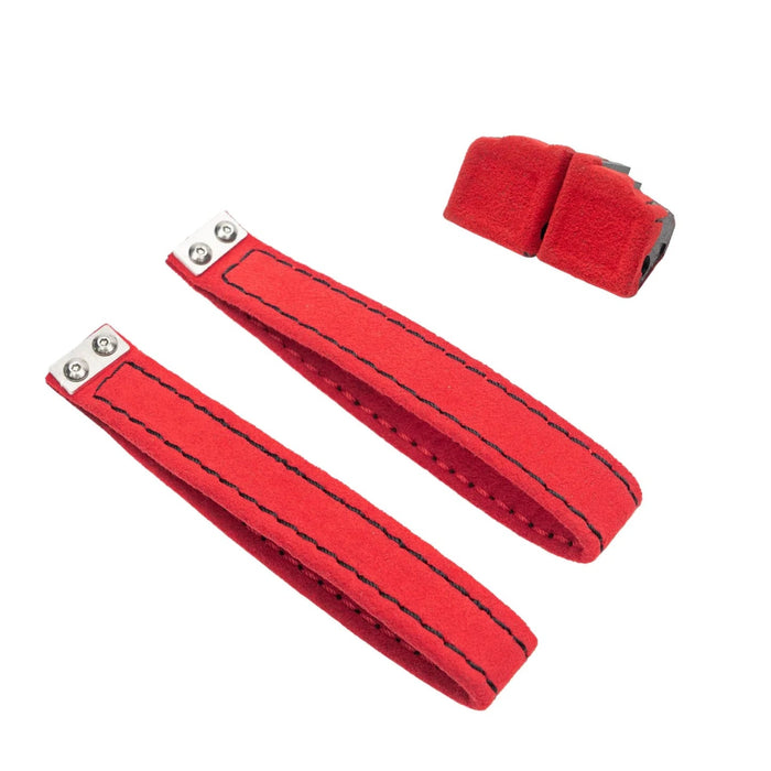 Billetworkz Alcantara Door Pull Strap Kit Pair Red w/ Black Stitching 2008 - 2021 WRX / 2008 - 2021 STI / 2013 - 2021 BRZ / 2013 - 2017 Crosstrek / 2014 - 2018 Forester / 2012 - 2018 Impreza - BW - DPSK - SUB - GRVA - RED - BLK - 1 - Subimods.com