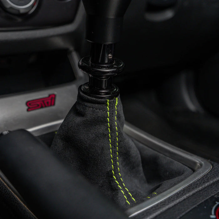 Billetworkz Alcantara Premium Shift Boot 2008 - 2014 STI - BW - SBA - SUB - STIGR - BLK - NYEL - Subimods.com