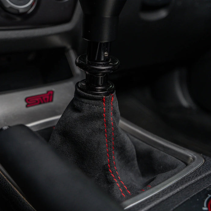 Billetworkz Alcantara Premium Shift Boot 2008 - 2014 STI - BW - SBA - SUB - STIGR - BLK - RED - Subimods.com