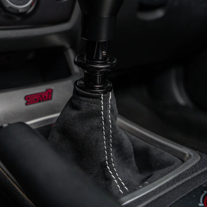 Billetworkz Alcantara Premium Shift Boot 2008 - 2014 STI - BW - SBA - SUB - STIGR - BLK - WHT - Subimods.com