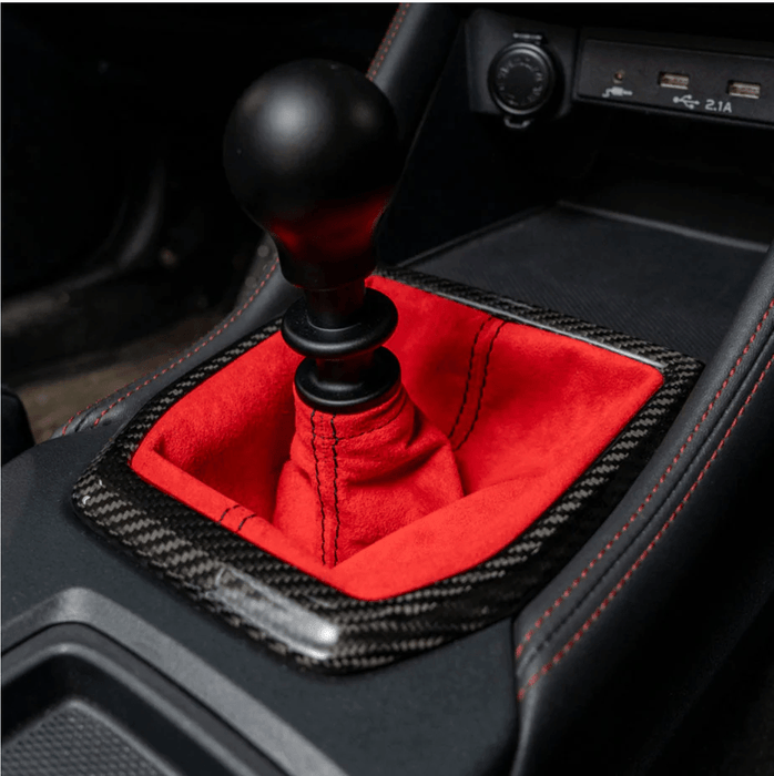 Billetworkz Alcantara Premium Shift Boot 2015 - 2021 WRX - BW - SBA - SUB - WRXVA - RED - BLK - Subimods.com