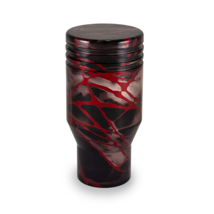 Billetworkz Automatic Shifter Black Smoke w/ Red Splash Fits Most Subaru CVT Models - BW-KNB-SUBAU-NO-BSRS-PI-PU2-WB-BLK - Subimods.com