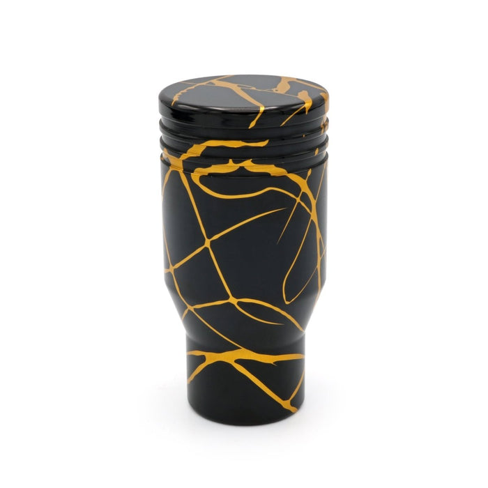 Billetworkz Automatic Shifter Black w/ Gold Splash Fits Most Subaru CVT Models - BW-KNB-SUBAU-NO-BLKGS-PI-PU2-WB-BLK - Subimods.com