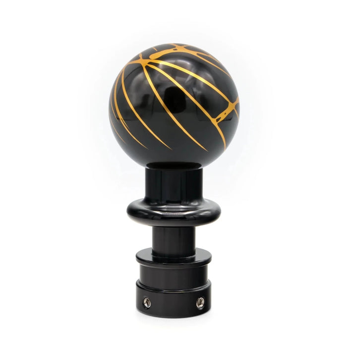 Billetworkz Automatic Shifter Black w/ Gold Splash Fits Most Subaru CVT Models - BW-KNB-SUBAU-NO-BLKGS-SP-PU2-WB-BLK - Subimods.com