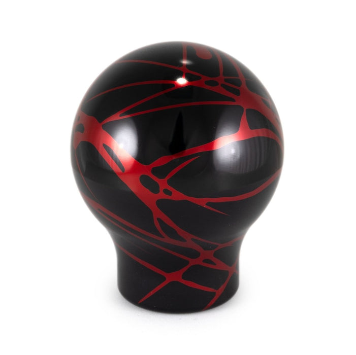 Billetworkz Automatic Shifter Black w/ Red Splash Fits Most Subaru CVT Models - BW-KNB-SUBAU-NO-BLKRS-LB-PD-WB-BLK - Subimods.com