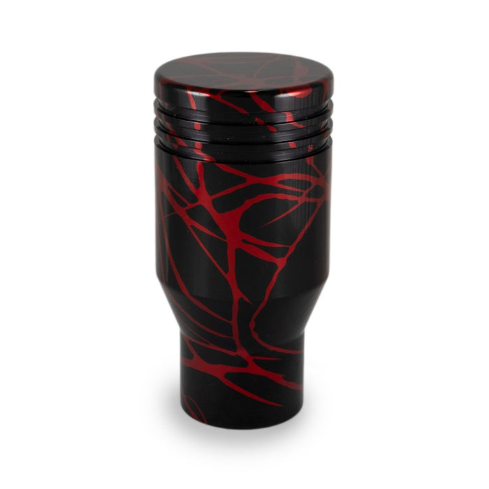 Billetworkz Automatic Shifter Black w/ Red Splash Fits Most Subaru CVT Models - BW-KNB-SUBAU-NO-BLKRS-PI-PU2-WB-BLK - Subimods.com