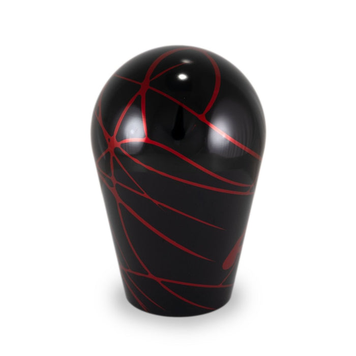 Billetworkz Automatic Shifter Black w/ Red Splash Fits Most Subaru CVT Models - BW-KNB-SUBAU-NO-BLKRS-TT-PU2-WB-BLK - Subimods.com