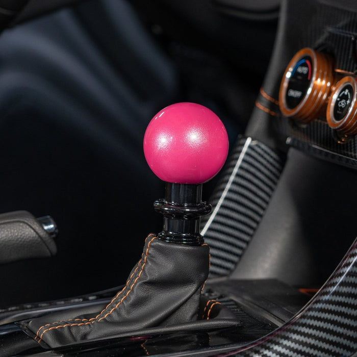 Billetworkz Automatic Shifter Candy Pink Fits Most Subaru CVT Models - BW-KNB-SUBAU-NO-CPNK-SP-PU2-WB-BLK - Subimods.com