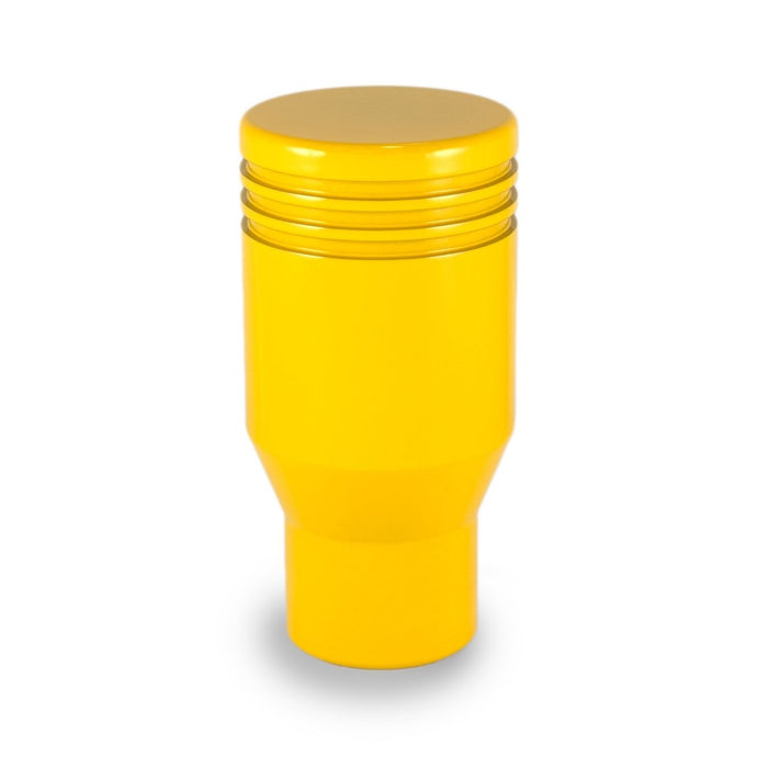 Billetworkz Automatic Shifter Gloss Yellow Fits Most Subaru CVT Models - BW-KNB-SUBAU-NO-GYEL-PI-PU2-WB-BLK - Subimods.com