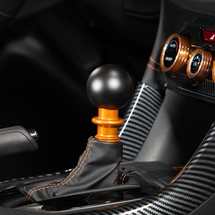 Billetworkz Automatic Shifter Matte Black Fits Most Subaru CVT Models - BW-KNB-SUBAU-NO-MBLK-SP-PU2-WB-BLK - Subimods.com
