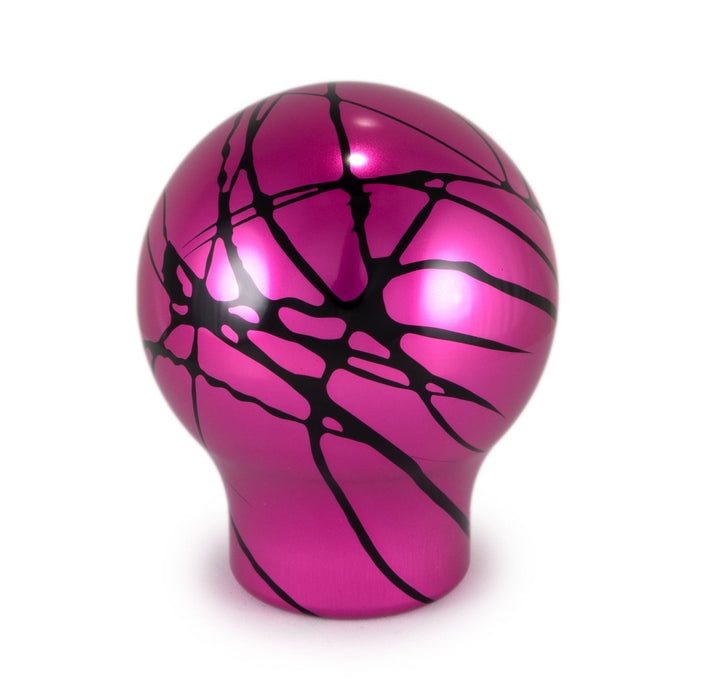 Billetworkz Automatic Shifter Pull - Up Lockout Pink w/ Black Splash Fits Most Subaru Models - BW-KNB-SUBAU-NO-PNKBS-LB-PU2-WB-BLK - Subimods.com