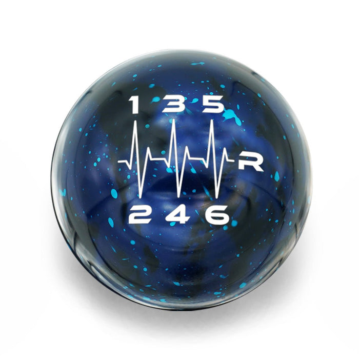 Billetworkz Cosmic Space 6 Speed Heartbeat Engraving Shift Knob Fits Most Subaru STI Models - BW-KNB-STI-HB6-BC-SP - Subimods.com