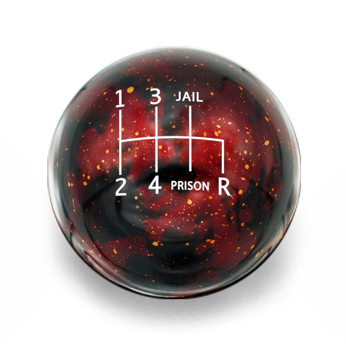 Billetworkz Cosmic Space 6 Speed Jail - Prison Engraving Shift Knob Fits Most Subaru Models - BW-KNB-SUB6-JAIL-RC-SP - Subimods.com