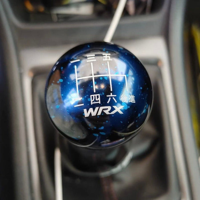 Billetworkz Cosmic Space 6 Speed Shift Knob 15 - 25 Subaru WRX - Japanese Engraving - Silver - BW-KNB-WRX6-WRX6J-BC-SP - Subimods.com