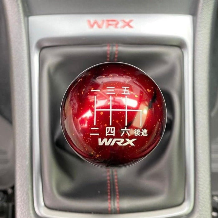 Billetworkz Cosmic Space 6 Speed Shift Knob 15 - 25 Subaru WRX - Japanese Engraving - Silver - BW-KNB-WRX6-WRX6J-RC-SP - Subimods.com