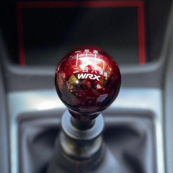 Billetworkz Cosmic Space 6 Speed Shift Knob 15 - 25 Subaru WRX - Japanese Engraving - Silver - BW-KNB-WRX6-WRX6J-RC-SP - Subimods.com