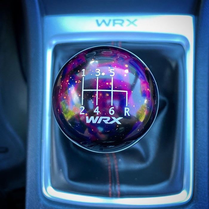 Billetworkz Cosmic Space 6 Speed Shift Knob 15 - 25 Subaru WRX - Standard Engraving - Silver - BW-KNB-WRX6-WRX6-PC-SP - Subimods.com