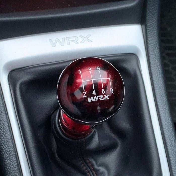 Billetworkz Cosmic Space 6 Speed Shift Knob 15 - 25 Subaru WRX - Standard Engraving - Silver - BW-KNB-WRX6-WRX6-RC-SP - Subimods.com