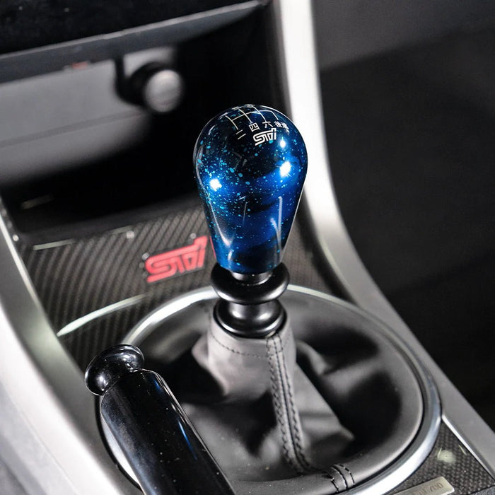 Billetworkz Cosmic Space 6 Speed Shift Knob STI Japanese Engraving Subaru STI - BW-KNB-STI-STI6J-BC-SP - Subimods.com