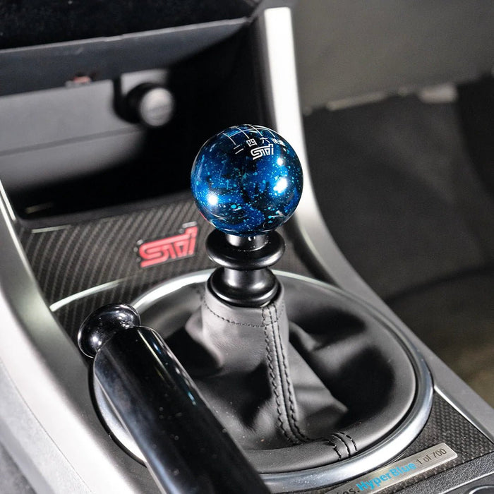 Billetworkz Cosmic Space 6 Speed Shift Knob STI Japanese Engraving Subaru STI - BW-KNB-STI-STI6J-BC-SP - Subimods.com