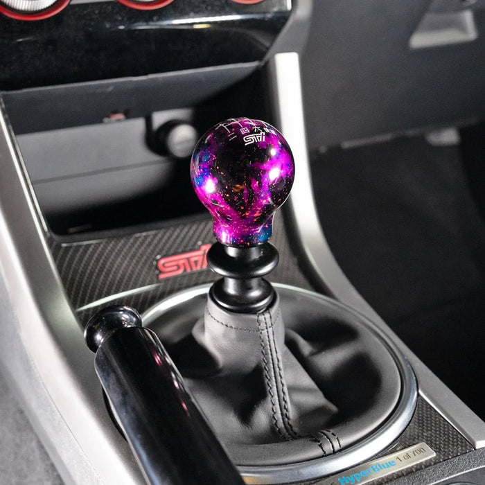 Billetworkz Cosmic Space 6 Speed Shift Knob STI Japanese Engraving Subaru STI - BW-KNB-STI-STI6J-PC-SP - Subimods.com
