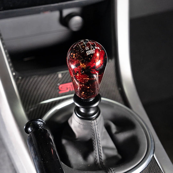 Billetworkz Cosmic Space 6 Speed Shift Knob STI Japanese Engraving Subaru STI - BW-KNB-STI-STI6J-RC-SP - Subimods.com