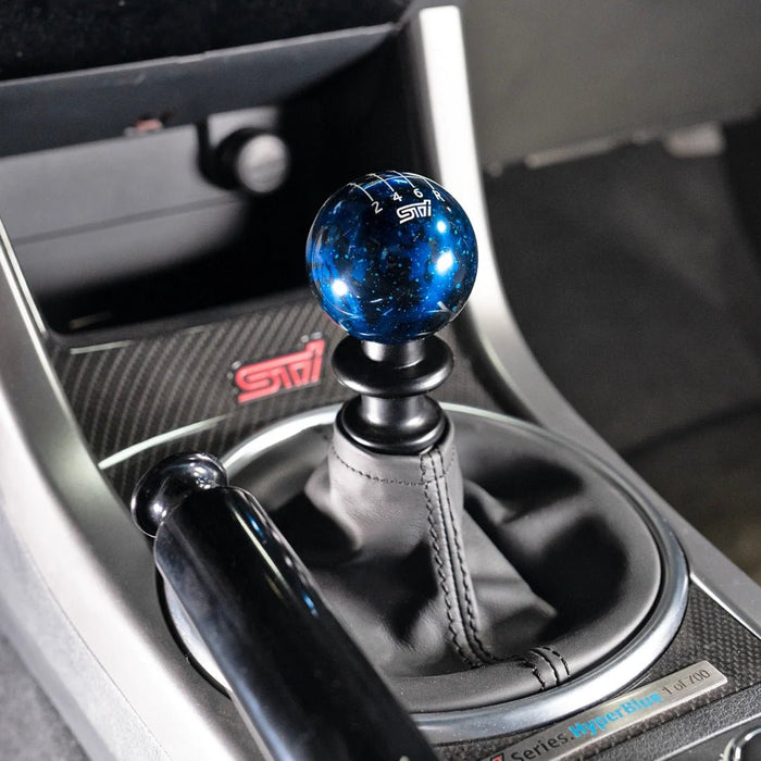 Billetworkz Cosmic Space 6 Speed Shift Knob STI Standard Engraving Subaru STI - BW-KNB-STI-STI6-BC-SP - Subimods.com
