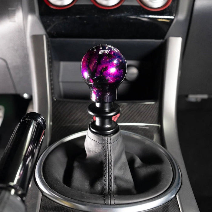 Billetworkz Cosmic Space 6 Speed Shift Knob STI Standard Engraving Subaru STI - BW-KNB-STI-STI6-PC-SP - Subimods.com
