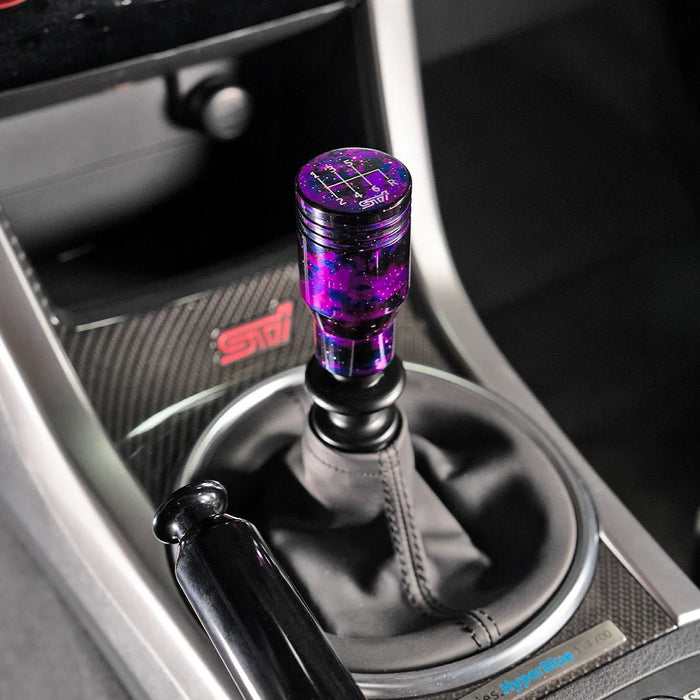 Billetworkz Cosmic Space 6 Speed Shift Knob STI Standard Engraving Subaru STI - BW-KNB-STI-STI6-PC-SP - Subimods.com