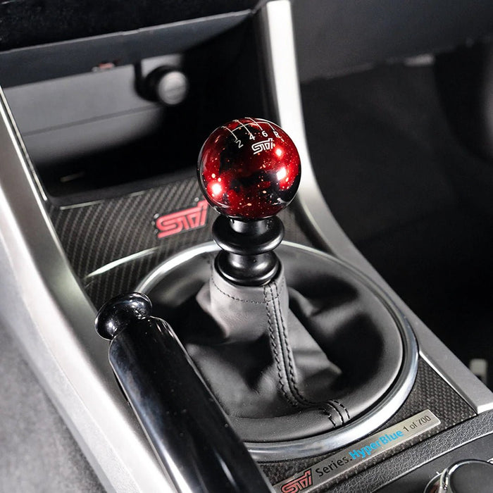 Billetworkz Cosmic Space 6 Speed Shift Knob STI Standard Engraving Subaru STI - BW-KNB-STI-STI6-RC-SP - Subimods.com