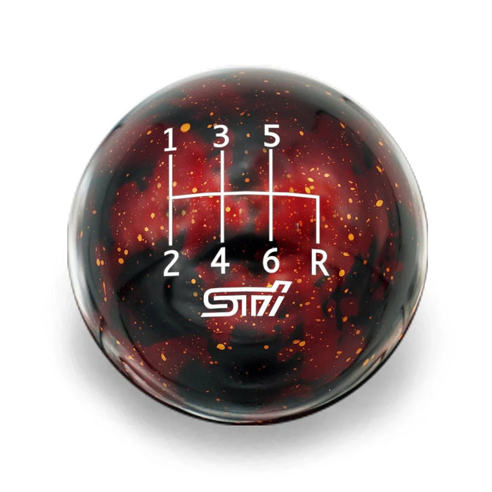 Billetworkz Cosmic Space 6 Speed Shift Knob STI Standard Engraving Subaru STI - BW-KNB-STI-STI6-RC-SP - Subimods.com