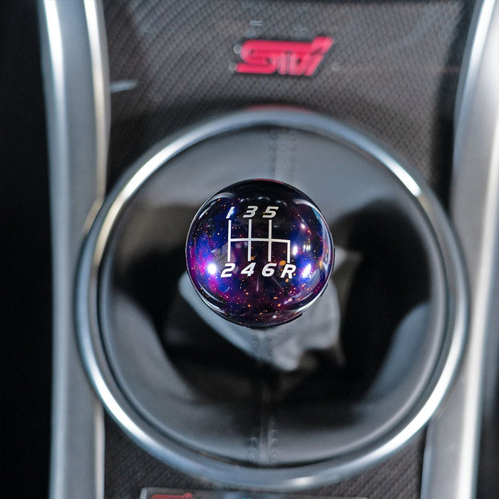Billetworkz Cosmic Space 6 Speed Velocity Shift Knob Fits Most Subaru STI Models - BW-KNB-STI-VEL6-PC-SP - Subimods.com