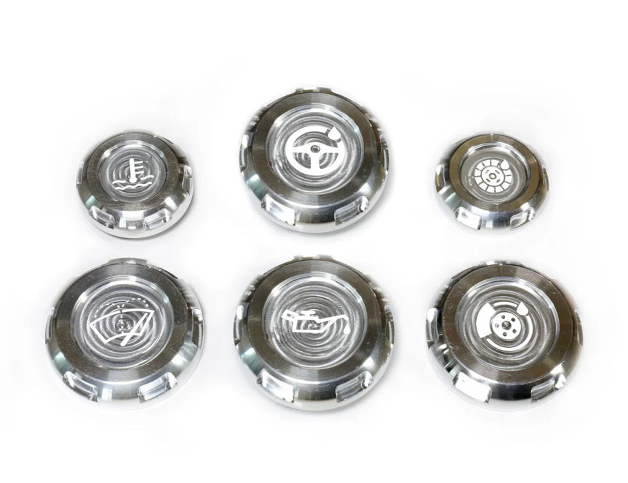 Billetworkz Engine Bay Cap Set 2008 - 2014 WRX / 2008 - 2014 STI - BW-EBCZ-SUB-GR-SIL-E - Subimods.com