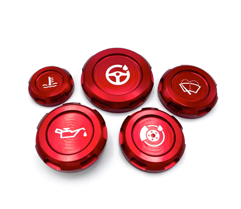 Billetworkz Engine Bay Cap Set 2015 - 2021 STI - BW-EBCZ-SUB-VASTI-RED-E - Subimods.com