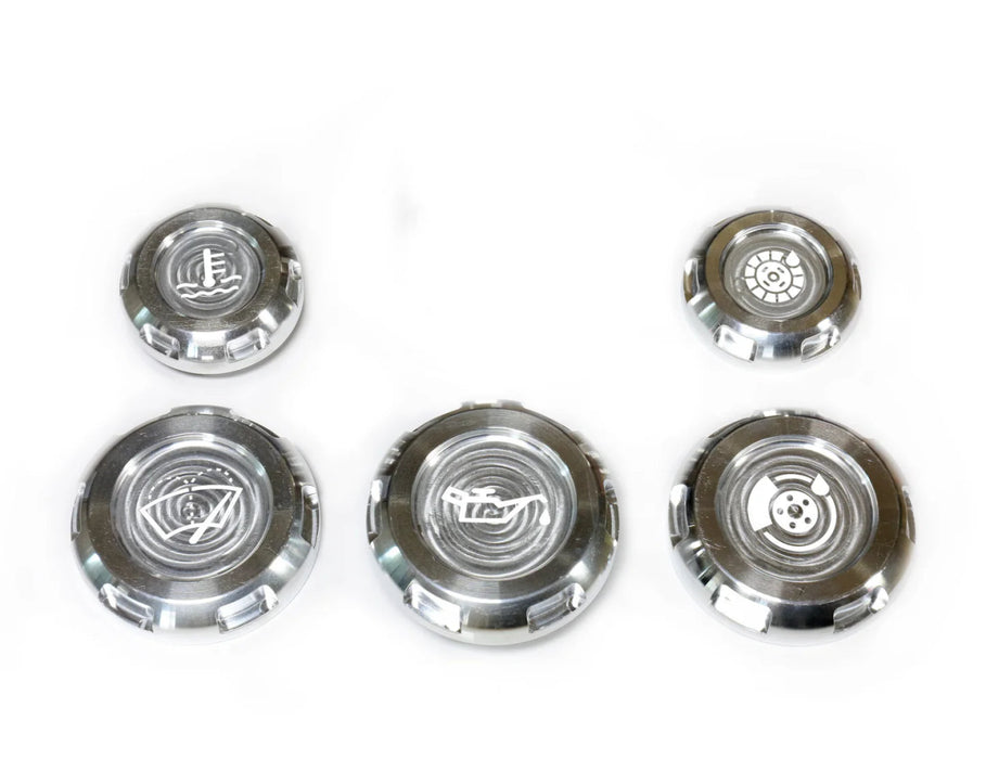 Billetworkz Engine Bay Cap Set Manual Transmission Models 2013 - 2025 BRZ / 2022 - 2025 GR86 / 2013 - 2016 FR - S / 2012 - 2020 GT86 - BW-EBCZ-SUB-BRZM-SIL-E - Subimods.com