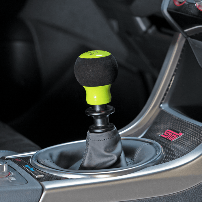 Billetworkz Fusion Weighted Shift Knob Subaru 6 - Speed Fits Most Subaru Models w/ Alcantara or Leather Wrap - BW-KNB-SUB6-NO-NYEL-FUA - Subimods.com