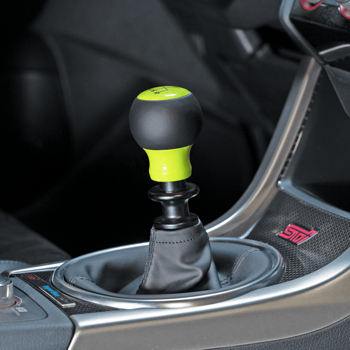 Billetworkz Fusion Weighted Shift Knob Subaru 6 - Speed Fits Most Subaru Models w/ Alcantara or Leather Wrap - BW-KNB-SUB6-NO-NYEL-FUL - Subimods.com