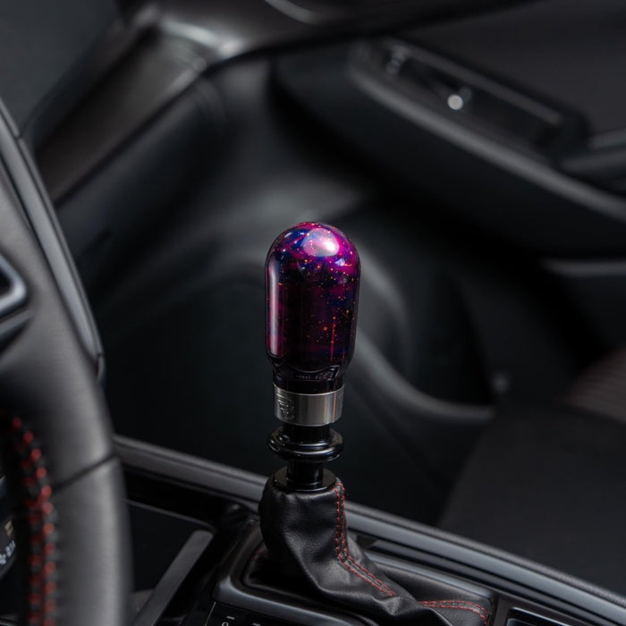 Billetworkz Hybrid Shift Knob Fits Most Subaru CVT Models w/ Black, White, Red, Blue or Purple Finish - BW-KNB-SUBAU-NO-PC-HY2-PU2-WB-BLK - Subimods.com
