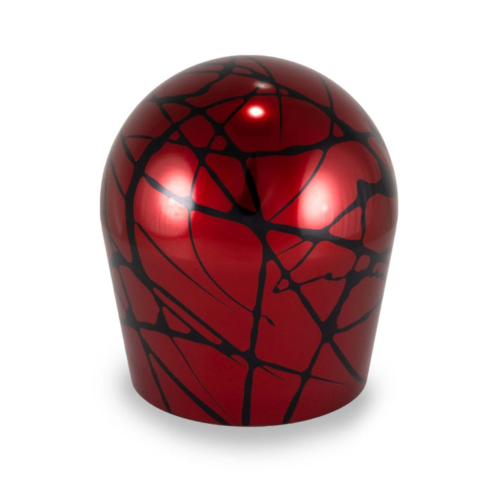 Billetworkz Manual Shift Knob Subaru STI 6 - Speed - Red w/ Black Splash - BW-KNB-STI6-NO-REDBS-ST - Subimods.com