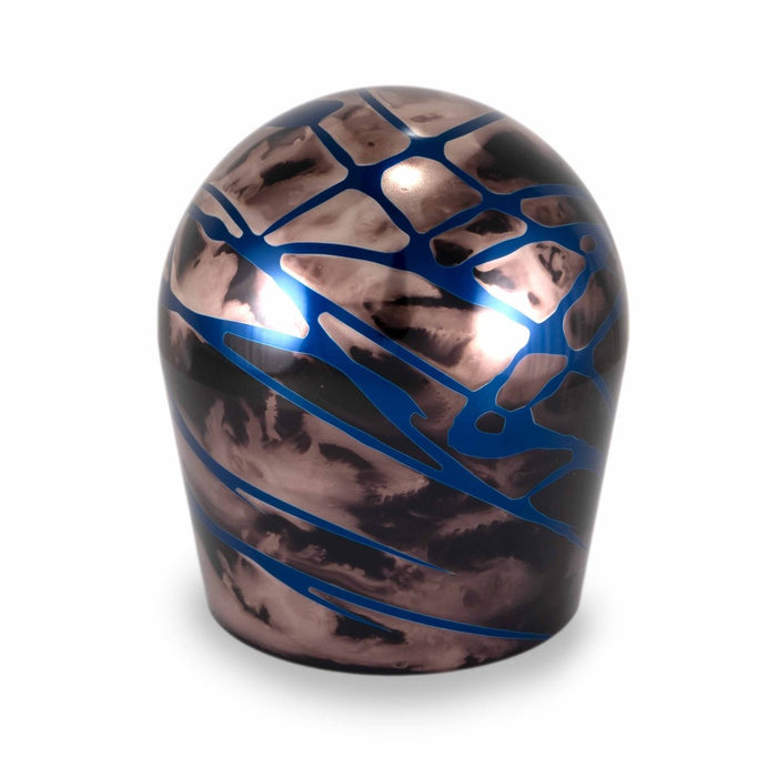 Billetworkz Shift Knob Black Smoke w/ Blue Splash Fits Most Subaru STI Models - BW-KNB-STI6-NO-BSBS-ST - Subimods.com