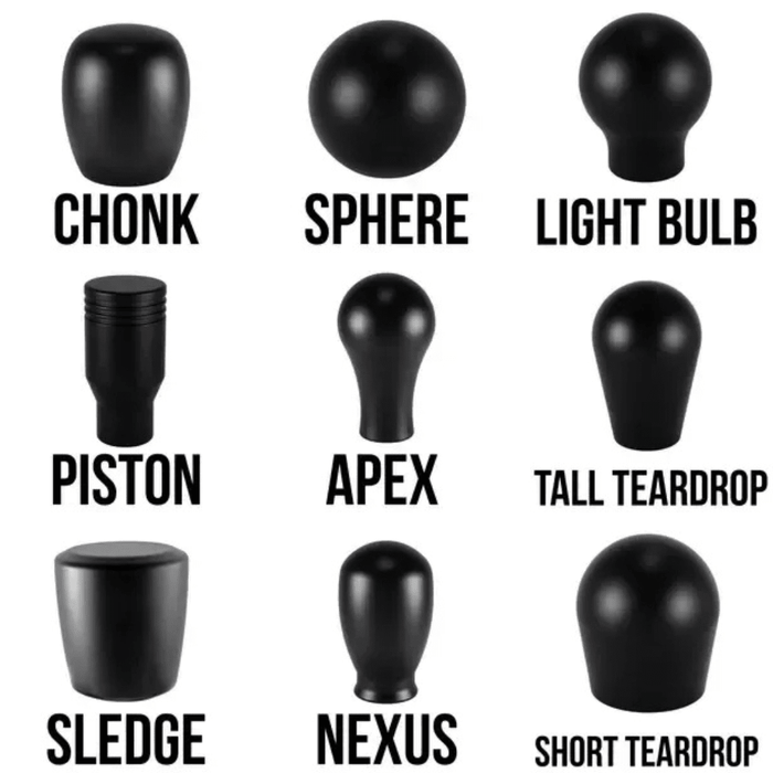 Billetworkz Shift Knob Black w/ Gold Splash Fits Most Subaru STI Models - BW-KNB-STI6-NO-BLKGS-SP - Subimods.com