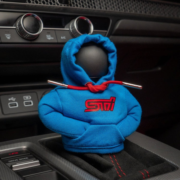 Billetworkz Shift Knob Hoodie w/ STI Logo Most Manual Subaru Models - BW-HDE-BLU-STIRED - Subimods.com