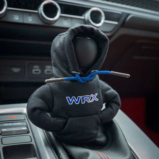 Billetworkz Shift Knob Hoodie w/ WRX Logo Most Manual Subaru Models - BW-HDE-BLK-WRXBLU - Subimods.com