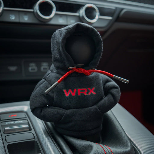 Billetworkz Shift Knob Hoodie w/ WRX Logo Most Manual Subaru Models - BW-HDE-BLK-WRXRED - Subimods.com